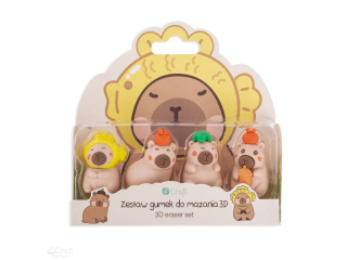 ZESTAW GUMEK DO MAZANIA 3D - KAPIBARA, 4 SZT [opakowanie=3szt]