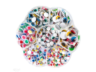 SAMOPRZYLEPNE RUCHOME OCZKA 550 SZT. MIX [opakowanie=6szt]