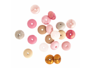 KORALIKI SILIKONOWE, 20 SZT. - QUARTZ ROSE [opakowanie=6szt]