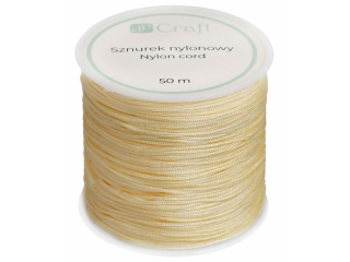 SZNUREK NYLONOWY, 0, 8 MM, 50 M - CREAM [opakowanie=6szt]