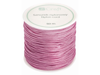 SZNUREK NYLONOWY, 0, 8 MM, 50 M - DUSTY ROSE [opakowanie=6szt]