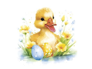 Serwetki POL-MAK WIELKANOC Daisy Lunch 33cm 20szt. Watercolour Cute Baby Duck  SD_WL_012001 [opakowanie=24szt]