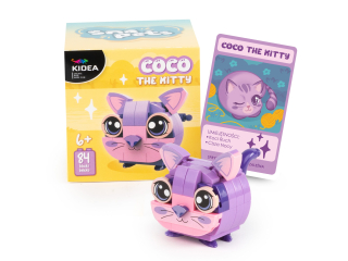 KLOCKI SNAPETS KOT FIOLETOWY KIDEA