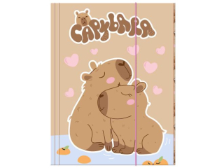 TECZKA Z GUMK� A4 KAPIBARA 10 [opakowanie=10szt]