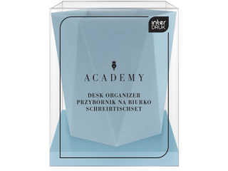 Przybornik na biurko NIEBIESKI Academy