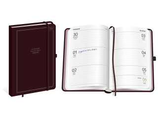 Kalendarz nauczyciela A5 192 Burgundy 27