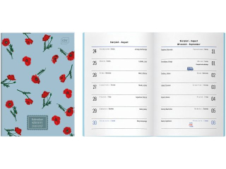 Kalendarz szkolny zeszytowy B6 48 Poppies 27