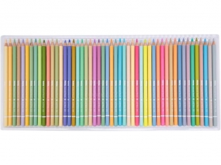 Kredki pastelowe okrągłe ASTRA PASTEL LINE grafit XXL 4 mm - 50 kolorów [opakowanie=6szt]
