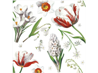 Serwetki POL-MAK Daisy Lunch 33cm 20szt. White Spring Flowers SD_WI_010101 [opakowanie=24szt]