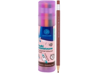 Kredki automatyczne bez temperowania ASTRAKIDS ANIMALS - 12 kolor�w w tubie