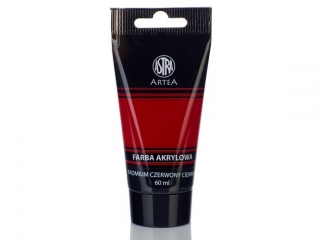 Farba akrylowa Astra tuba 60ml - kadmium czerwony ciemny ASPROM