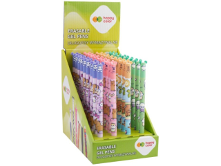 Dugopis wymazywalny Kapibara, Yummy Yum, 0.5mm, niebieski, display 36 szt, Happy Color
