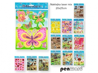 NAKLEJKA LASER mix 20*25cm