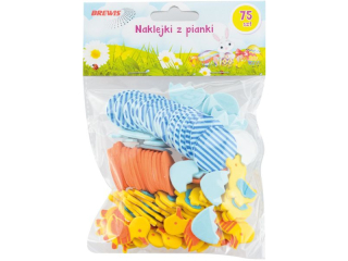 Naklejki z pianki nazwa: mix jajka. kurczaczki ilość: 75 szt