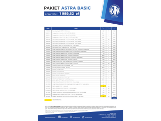 Pakiet P1 0725 ASTRA Basic o wartoci 1989, 82z + GRATIS: towar