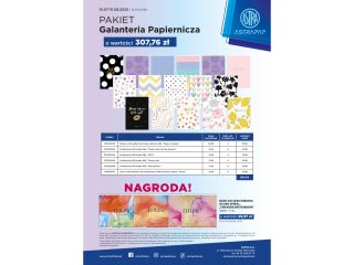 Pakiet P4 0725 ASTRA Papierniczy o wartości 307, 76zł + GRATIS: towar