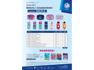 Pakiet P5 0725 ASTRA Bidony i niadaniwki o wartoci 349, 78 z + GRATIS: towar