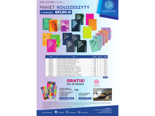 Pakiet P10 0925 ASTRA Kołozeszyty o wartości 661zł + GRATIS: towar lub patelnia