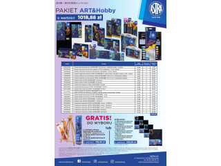 Pakiet P3 0925 ASTRA ARTxHobby o wartoci 1018, 88z + GRATIS: towar