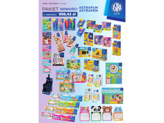 Pakiet P6 0925 ASTRA Nowości AstraFun AstraPen o wartości 988, 42zł + GRATIS: towar