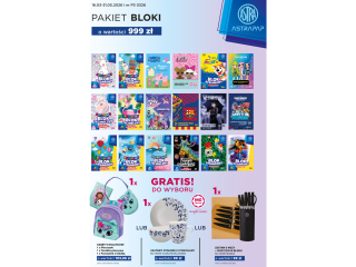 Pakiet P03 0326 ASTRA Bloki o warto�ci 999z� + GRATIS: towar lub art kuchenne