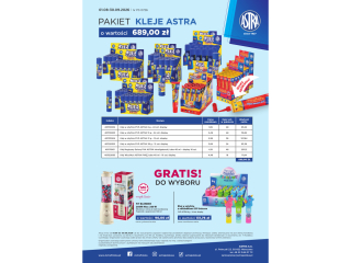 Pakiet P3 0726 ASTRA Kleje  o warto�ci 689z�  + GRATIS: towar lub blender