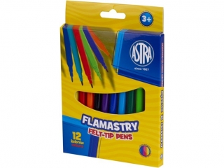 Flamastry okrge CX ASTRA - 12 kolorw [opakowanie=12szt]