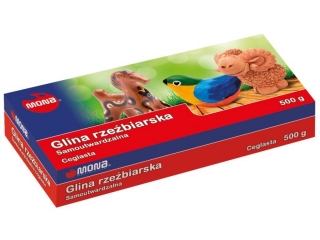 Glina rzebiarska samoutwardzalna ceglasta 500 g [opakowanie=6szt]