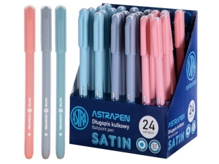 Długopis kulkowy ze skuwką 0, 7 mm ASTRAPEN Satin - 24 szt. display [opakowanie=24szt]