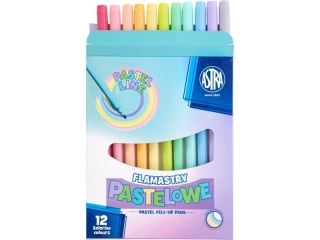 Flamastry okrge CX ASTRA PASTEL LINE - 12 kolorw pastelowych [opakowanie=12szt]