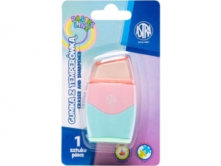 Temperwka i gumka pastelowa 2w1  ASTRA PASTEL LINE - 1 szt. blister [opakowanie=12szt]
