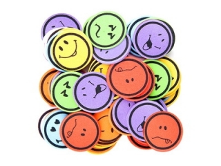 NAKLEJKI Z PIANKI - EMOCJE, 60 PCS [opakowanie=6szt]